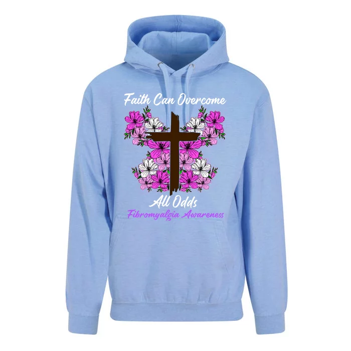 Wo Fibromyalgia Awareness Faith Cross Butterfly Great Gift Unisex Surf Hoodie