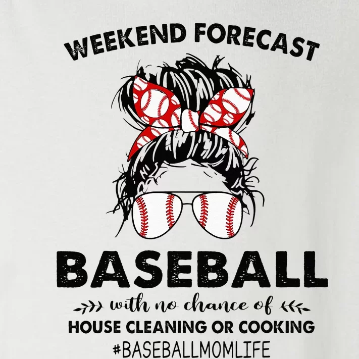 Weekend Forecast Baseball with no chance of HOUSE CLEANING Toddler Long Sleeve Shirt