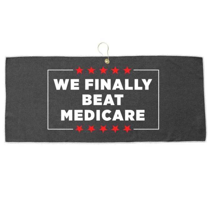 We Finally Beat Medicare Hoodie Gift Large Microfiber Waffle Golf Towel