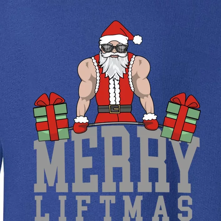 Workout Fitness Bodybuilding Christmas Merry Liftmas Great Gift Toddler Sweatshirt