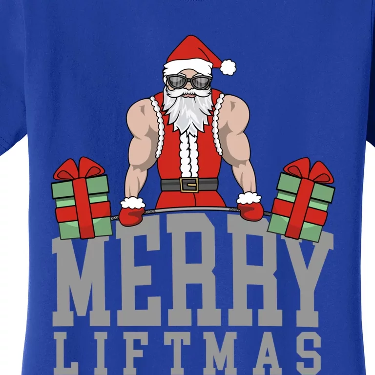 Workout Fitness Bodybuilding Christmas Merry Liftmas Great Gift Women's T-Shirt