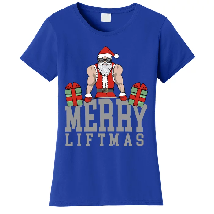 Workout Fitness Bodybuilding Christmas Merry Liftmas Great Gift Women's T-Shirt