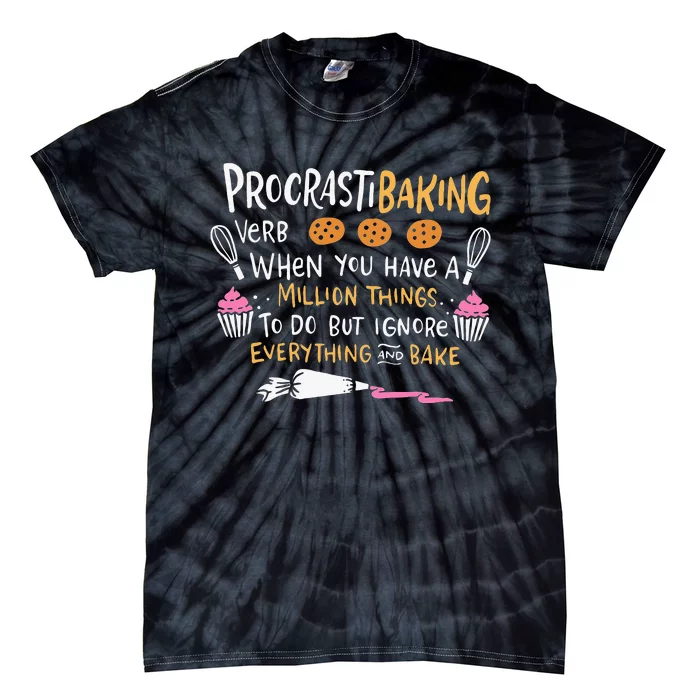 Womens Funny Baking Outfit For A Cake Decorator Tie-Dye T-Shirt