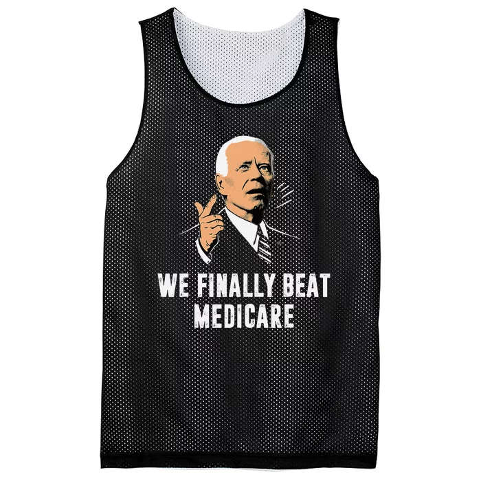 We Finally Beat Medicare Funny Antibiden Mesh Reversible Basketball Jersey Tank