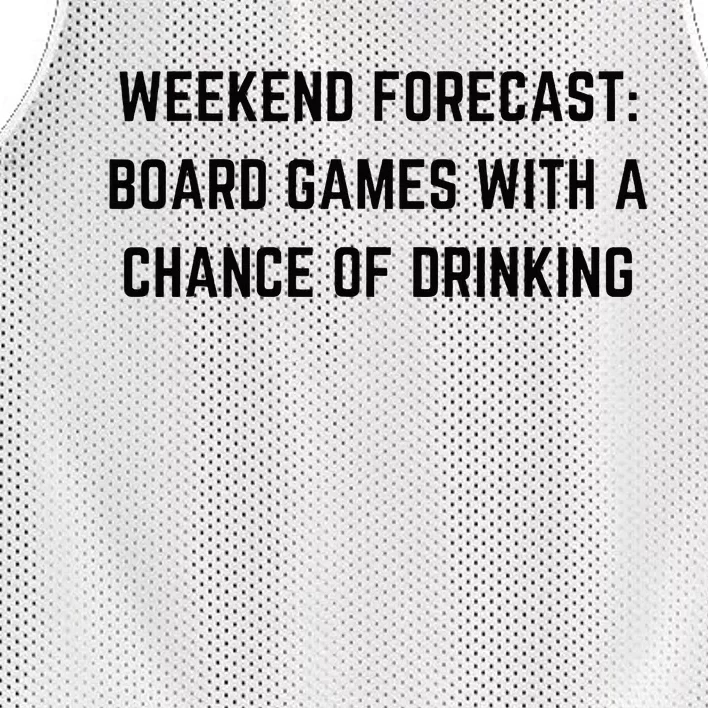 Weekend Forecast Board Games and Drinking Mesh Reversible Basketball Jersey Tank