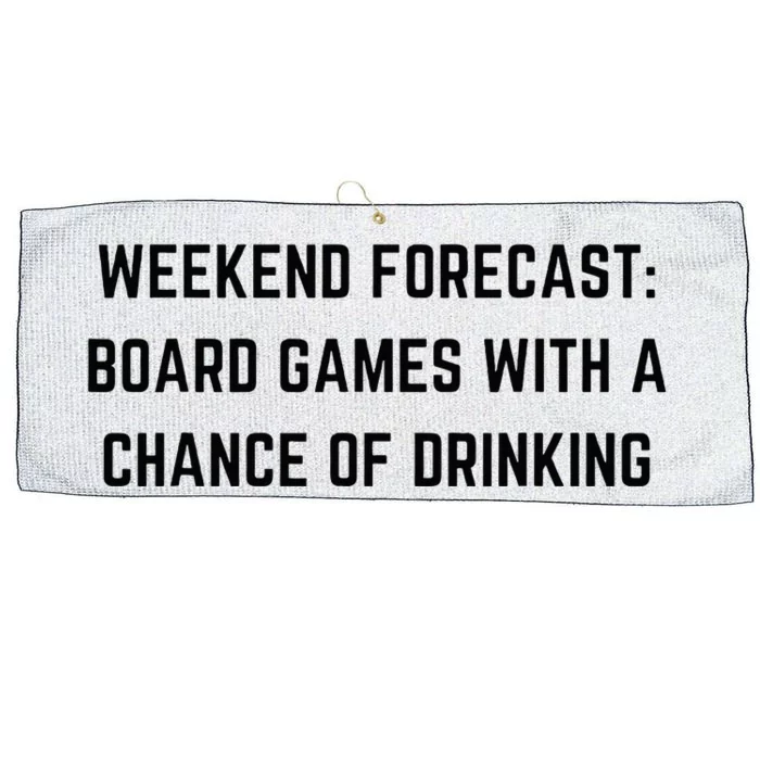 Weekend Forecast Board Games and Drinking Large Microfiber Waffle Golf Towel