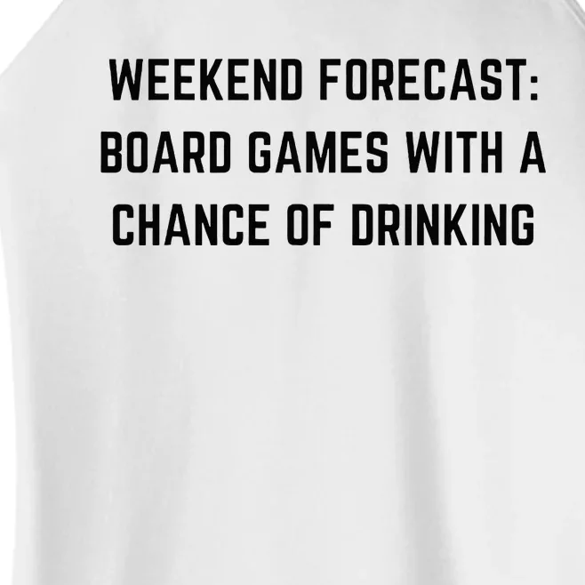 Weekend Forecast Board Games and Drinking Women’s Perfect Tri Rocker Tank