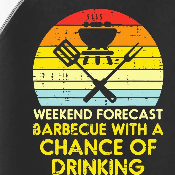 Weekend Forecast Barbecue Funny Bbq Grilling Dad Toddler Fine Jersey T-Shirt