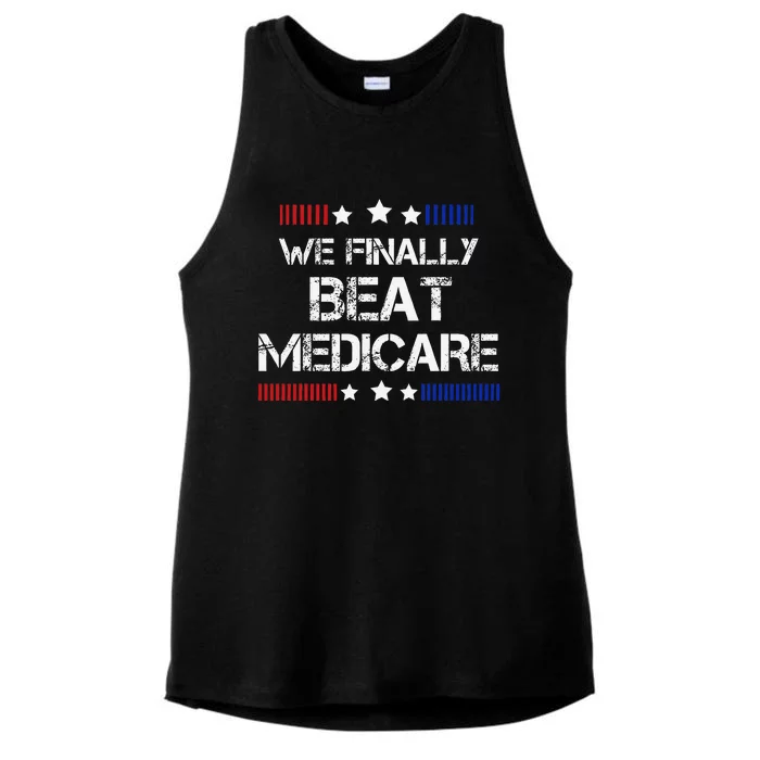 We Finally Beat Medicare Ladies Tri-Blend Wicking Tank