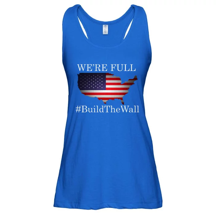 We're Full Build The Wall Patriotic Trump 2024 Ladies Essential Flowy Tank