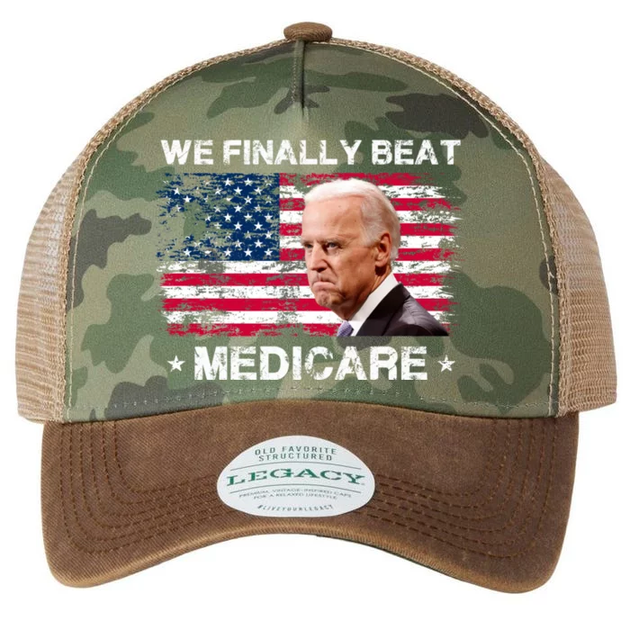 We Finally Beat Medicare Funny Anti Biden Legacy Tie Dye Trucker Hat