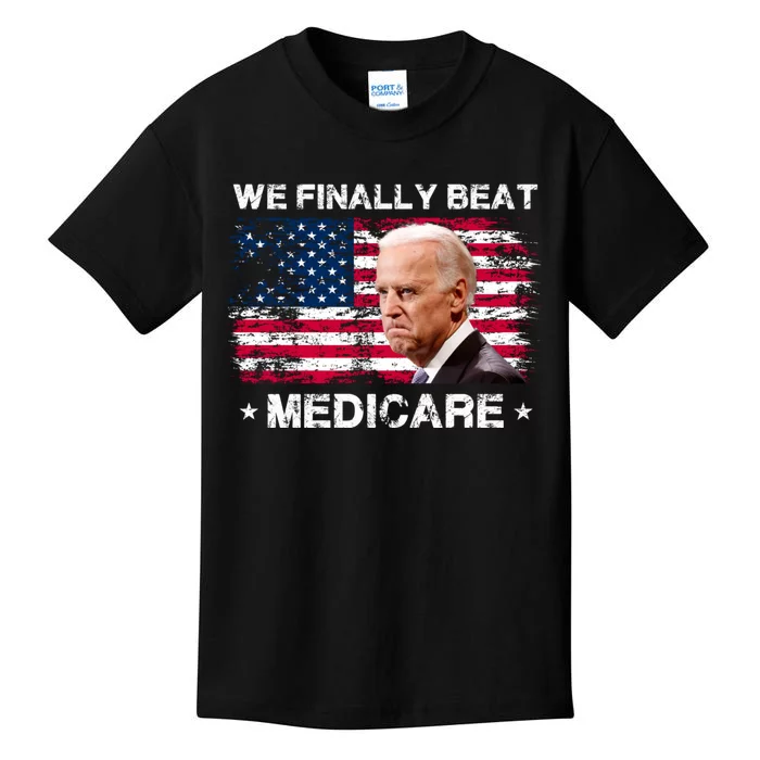 We Finally Beat Medicare Funny Anti Biden Kids T-Shirt