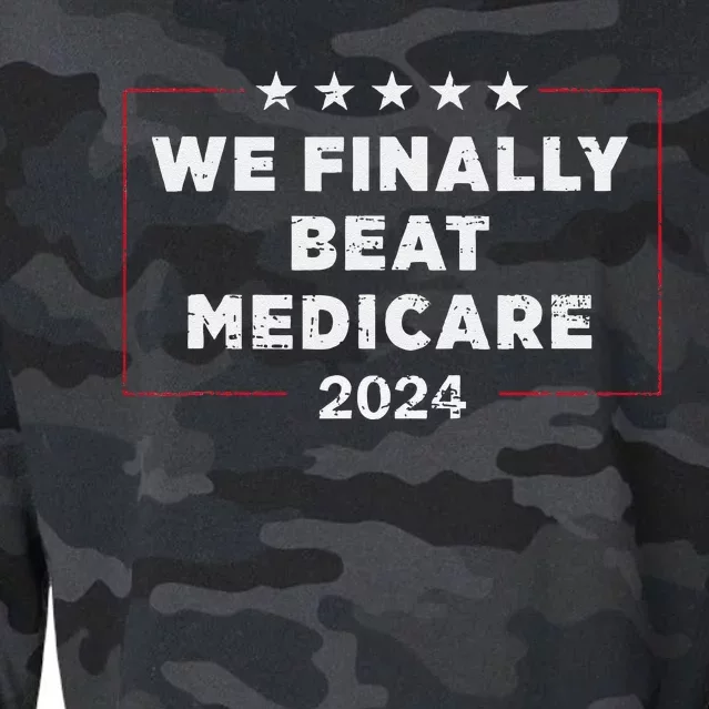 We Finally Beat Medicare Cropped Pullover Crew