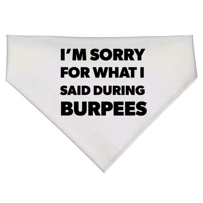 Workout Funny Burpees Gift USA-Made Doggie Bandana