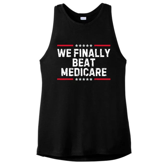 We Finally Beat Medicare Ladies Tri-Blend Wicking Tank