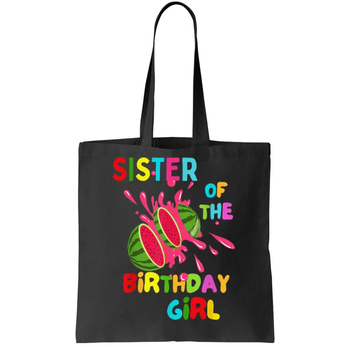 Watermelon Family Baby Melon Sister of the Birthday Tote Bag