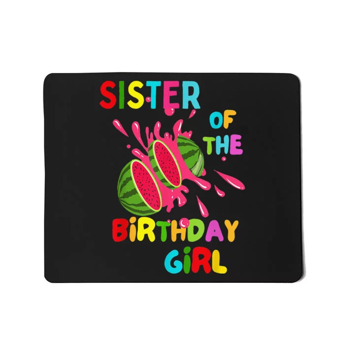 Watermelon Family Baby Melon Sister of the Birthday Mousepad