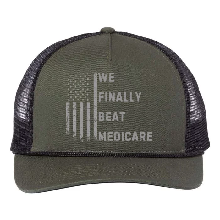 We Finally Beat Medicare Funny Joke Retro Rope Trucker Hat Cap