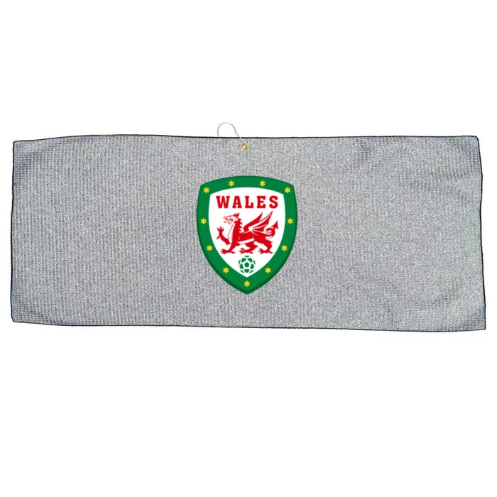 Welsh Footy Badge Large Microfiber Waffle Golf Towel