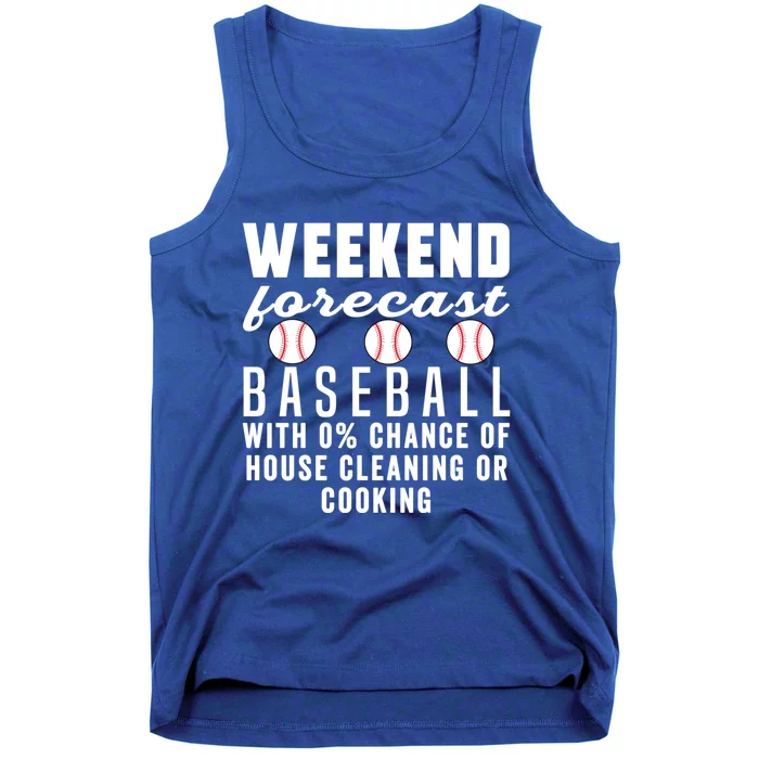 Weekend Forecast Baseball Mom Funny Baseball Softball Sports Gift Tank Top