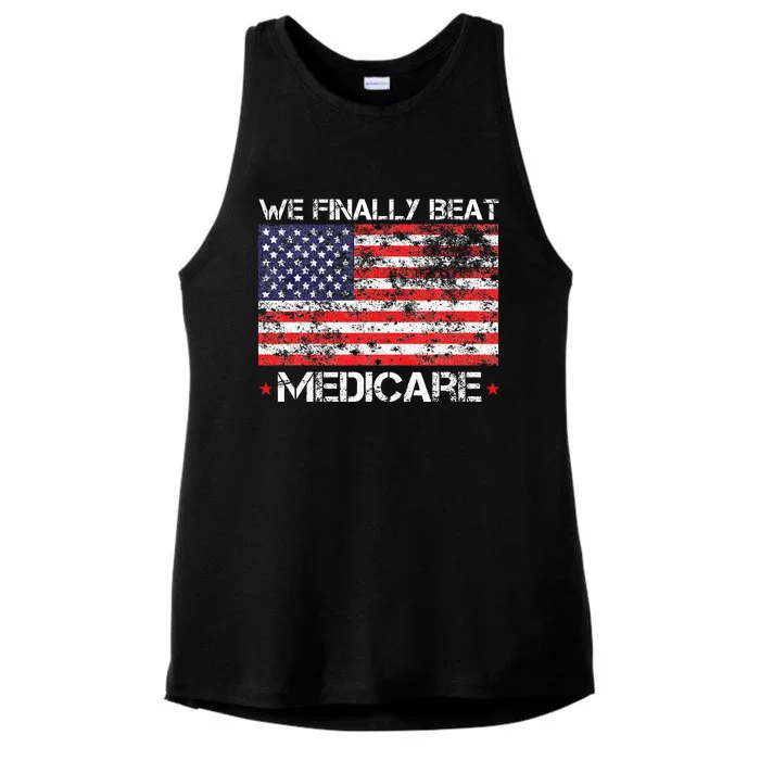 We Finally Beat Medicare Ladies Tri-Blend Wicking Tank