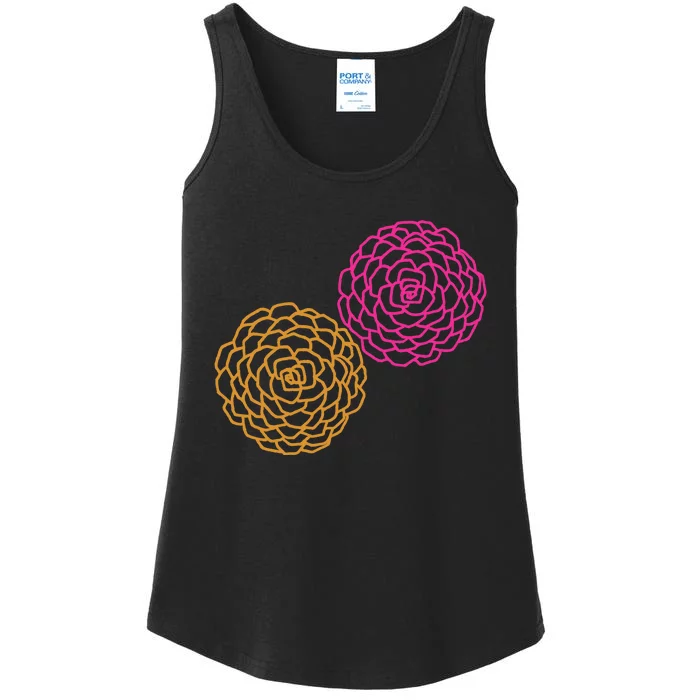 Wo Full Bloom V-Neck Ladies Essential Tank