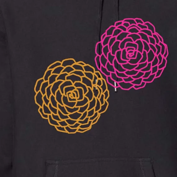 Wo Full Bloom V-Neck Premium Hoodie