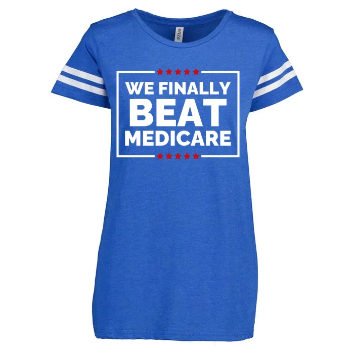 We Finally Beat Medicare Funny Biden Enza Ladies Jersey Football T-Shirt