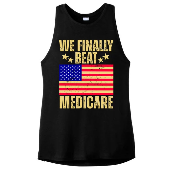 We Finally Beat Medicare Ladies Tri-Blend Wicking Tank