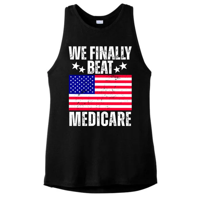 We Finally Beat Medicare Funny Politics 2024 Election Ladies Tri-Blend Wicking Tank