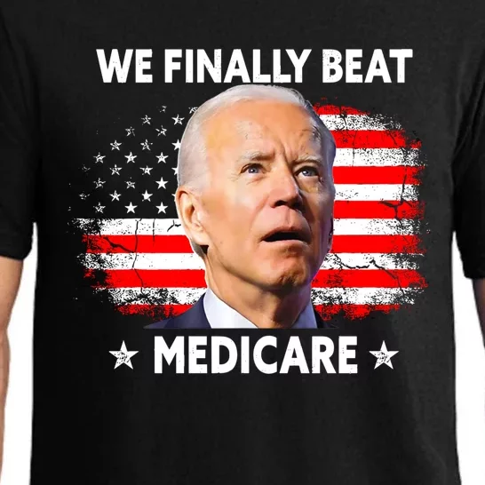 We Finally Beat Medicare Funny Biden Pajama Set