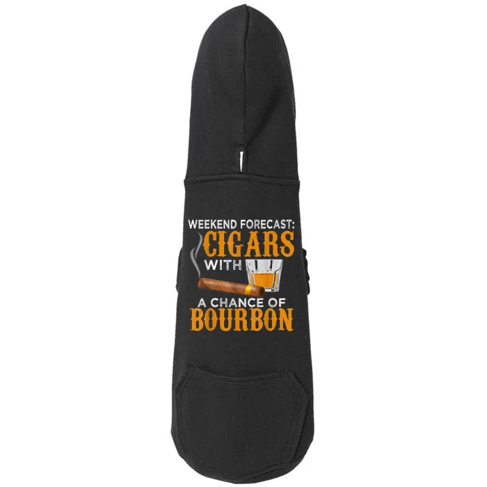 Weekend Forecast Cigars Chance Of Bourbon Cigar For Dad Doggie 3-End Fleece Hoodie