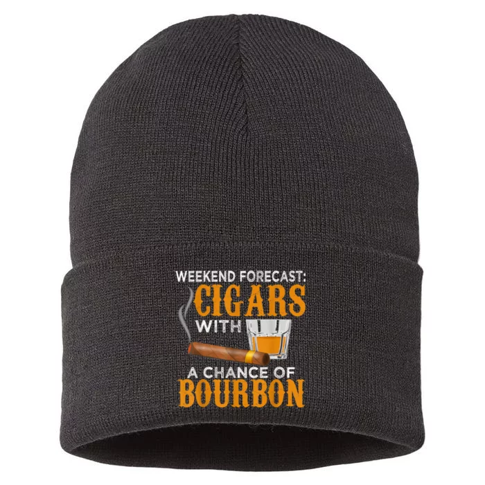 Weekend Forecast Cigars Chance Of Bourbon Cigar For Dad Sustainable Knit Beanie