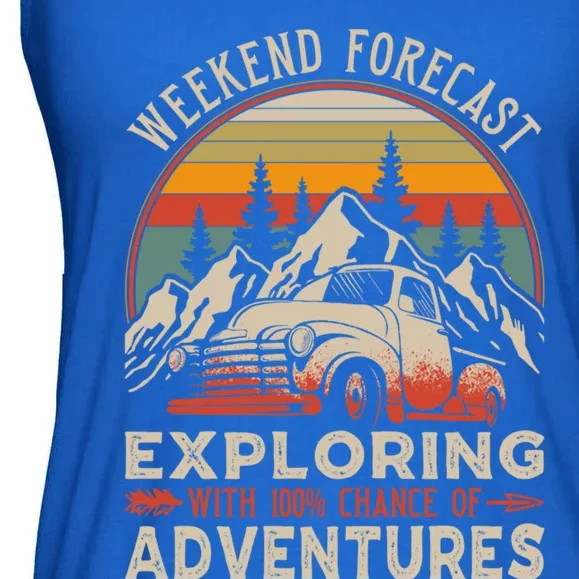 Weekend Forecast: Camping 100% Chance Adventure Explorers Gift Ladies Essential Flowy Tank