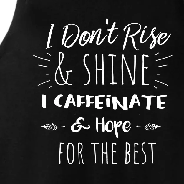 Women Funny Coffee Coffee Lover Saying Gift For Her Mom Wine Ladies Tri-Blend Wicking Tank