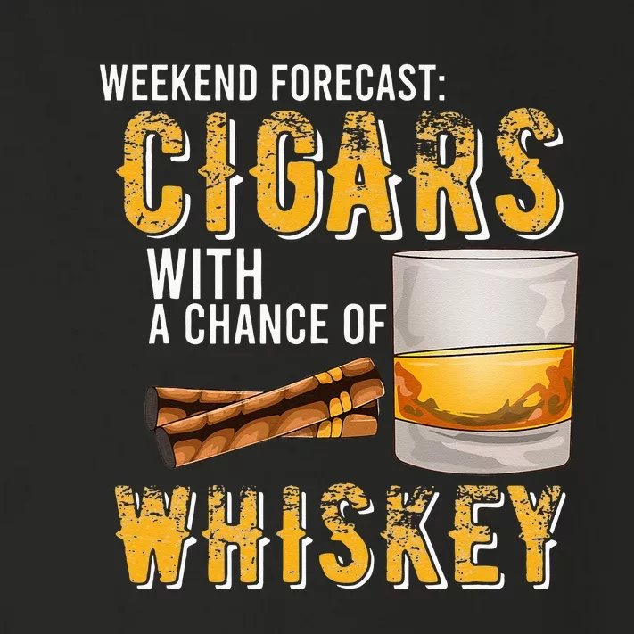 Weekend Forecast Cigars With Chance Of Whiskey Gifts Toddler Long Sleeve Shirt