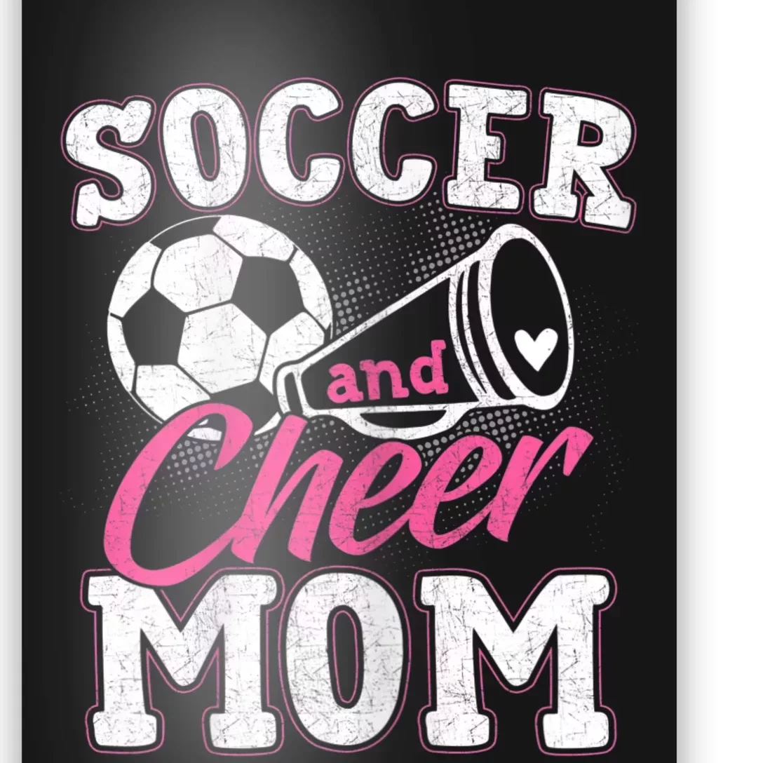 Womens Funny Cheerleading Mom Soccer And Cheer Mom Poster