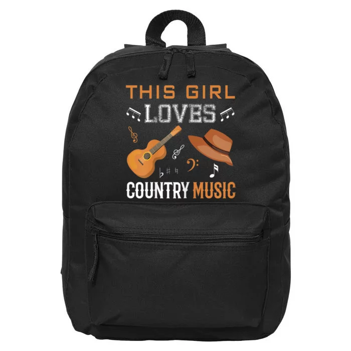 Womens Funny Cowgirl Hat Country Music Lover Women 16 in Basic Backpack