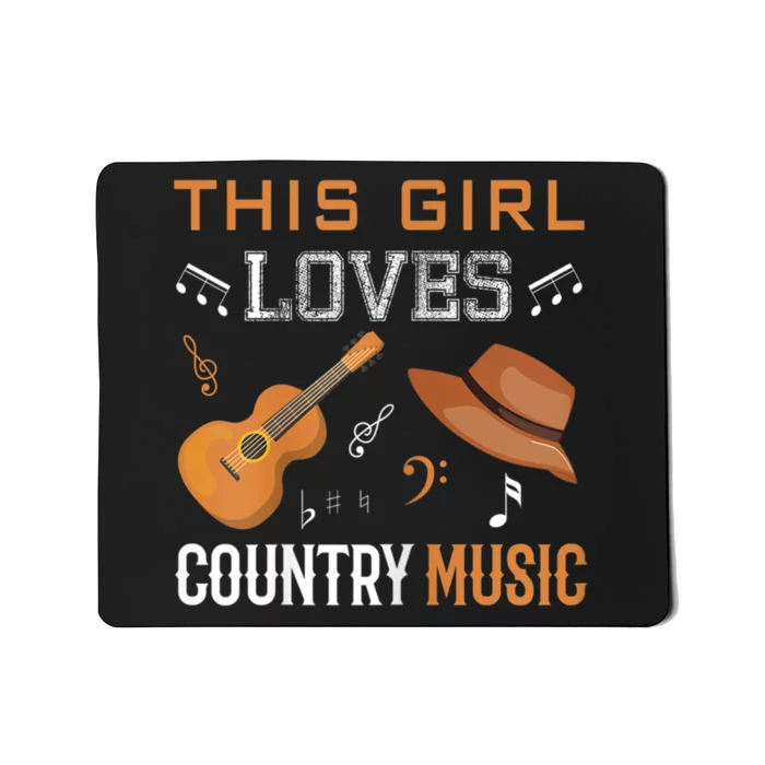 Womens Funny Cowgirl Hat Country Music Lover Women Mousepad