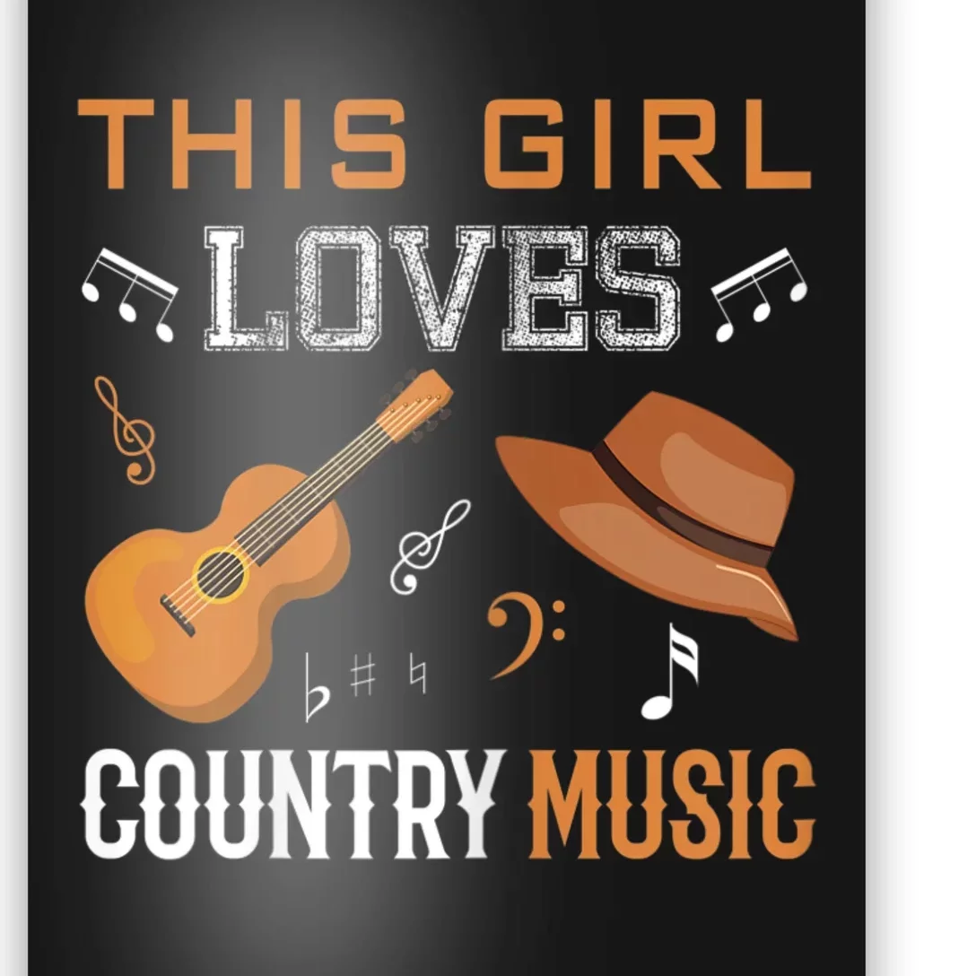 Womens Funny Cowgirl Hat Country Music Lover Women Poster