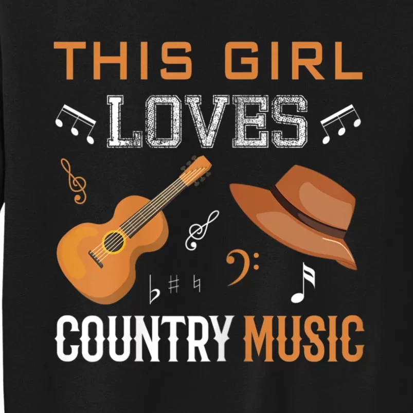 Womens Funny Cowgirl Hat Country Music Lover Women Tall Sweatshirt