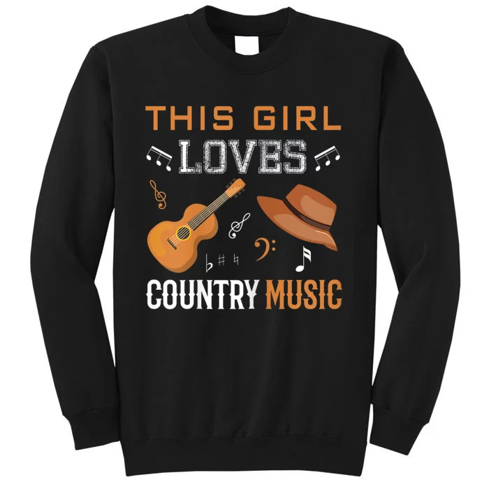 Womens Funny Cowgirl Hat Country Music Lover Women Tall Sweatshirt