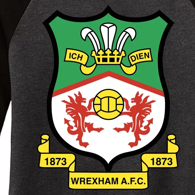 Wrexham Football Club Women's Tri-Blend 3/4-Sleeve Raglan Shirt