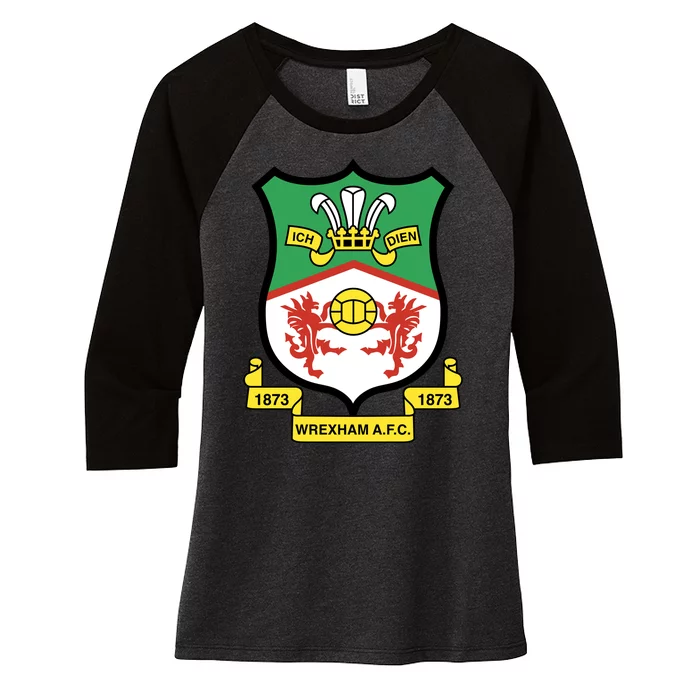 Wrexham Football Club Women's Tri-Blend 3/4-Sleeve Raglan Shirt