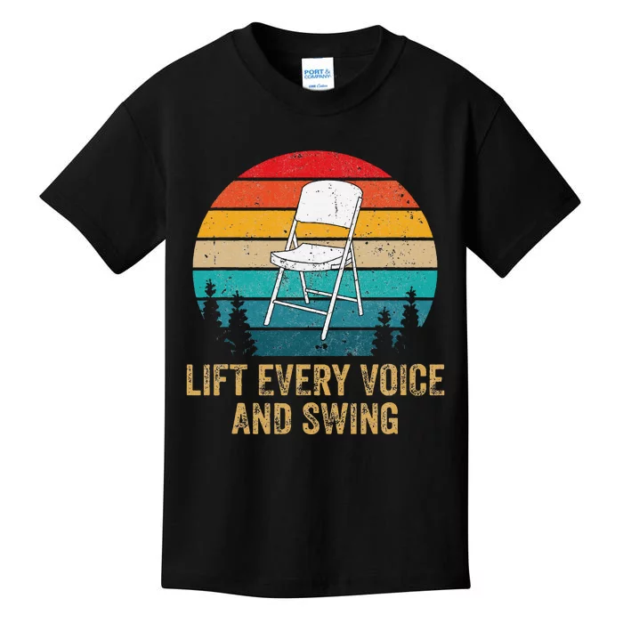 White Folding Chair Video Viral Trendy Outfits Kids T-Shirt