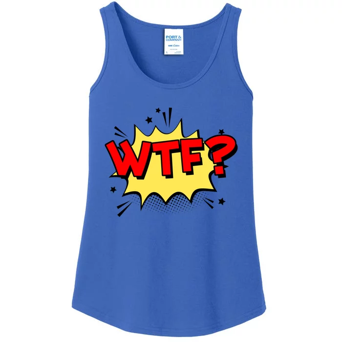 Wtf Funny Comic Book Wtf Gift Ladies Essential Tank