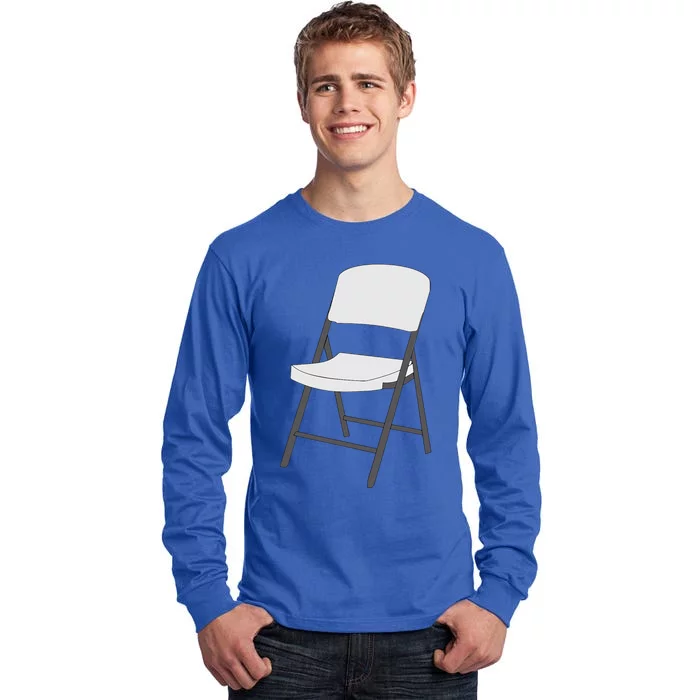 White Folding Chair Tall Long Sleeve T-Shirt