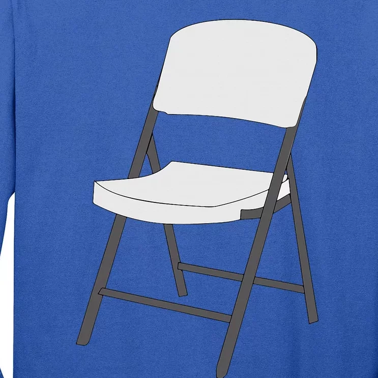 White Folding Chair Tall Long Sleeve T-Shirt