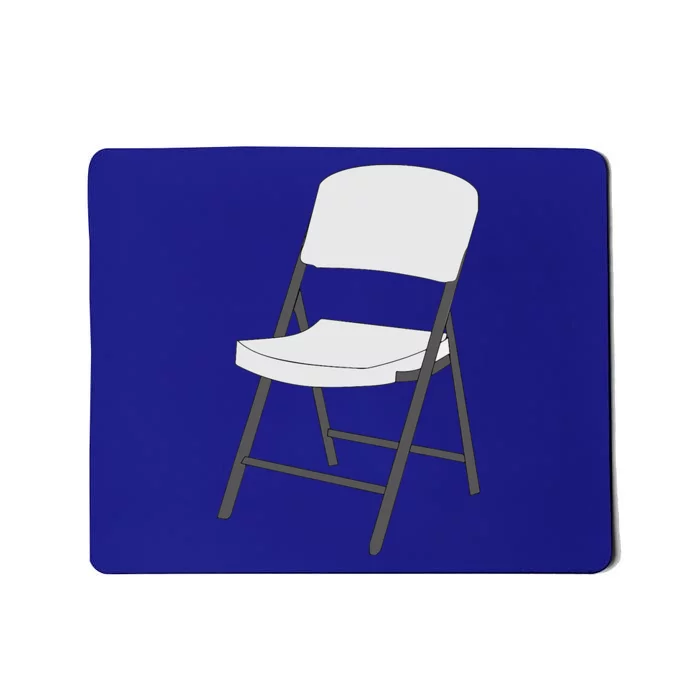 White Folding Chair Mousepad