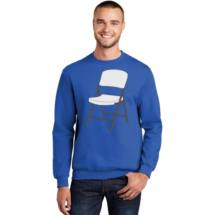 White Folding Chair Tall Sweatshirt